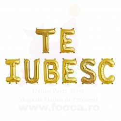 SET "TE IUBESC" din 8 Baloane Folie FooCA 35 cm, Diverse Culori!!!