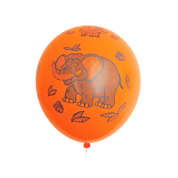 Baloane portocalii din latex inscriptionate cu        Animale din...