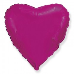 Balon Folie in forma de Inima Fuchsia - 45cm, FooCA