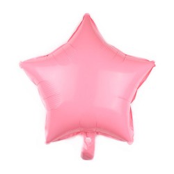 Balon Folie in forma de Stea Roz Pastelat Macarons, 25 cm, FooCA