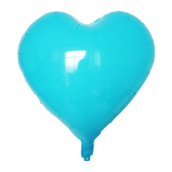 Balon Folie in forma de Inima Bleu Patel Macaons, 45cm, FooCA