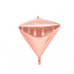 Balon folie Diamant 4D Roz Gold, 56 cm, FooCA