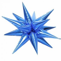 Balon folie Stea Magica 4D - Magic Star, Albastru, 100 cm, FooCA
