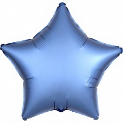 Balon Folie in forma de Stea Albastru Cromat, 45 cm, FooCA