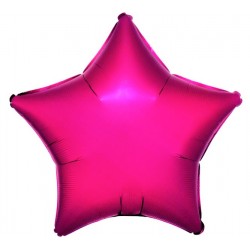Balon Folie in forma de Stea Fuchsia Cromata, 45 cm, FooCA