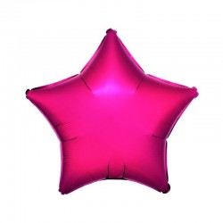 Balon Mini Folie in forma de Stea Fuchsia Cromata, 25 cm, FooCA