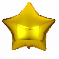 Balon Folie in forma de Stea Auriu, 25 cm, FooCA