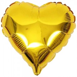 Balon Folie in forma de Inima Auriu - 25 cm, FooCA