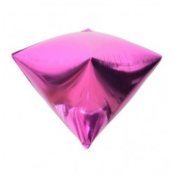 Balon folie Diamant 4D Roz Fuchsia, 56 cm, FooCA