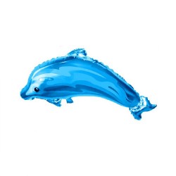 Balon MINI Figurina Folie Delfin albastru, 40 x 30 cm, FooCA