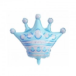 Balon folie coroana, Albastra, FooCA, 60 cm