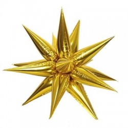Balon folie Stea 4D - Magic Star, Auriu, 70 cm, FooCA