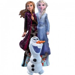 Balon Folie AirWalker Frozen 2 Elsa, Olaf si Ana, Amscan 4039201