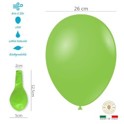 Baloane Latex Standard Verde Fistic 26 cm,  Rocca Fun Factory, G90 018