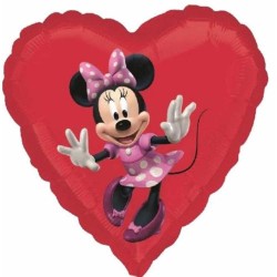 Balon inima Minnie Mouse, 45cm, Street Treats