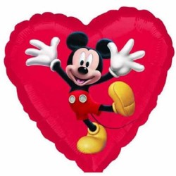 Balon inima Mickey Mouse, 45cm, Street Treats