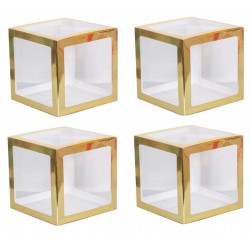 SET 4 Cuburi din carton pentru baloane, Auriu, FooCA