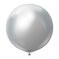 Baloane Mini Jumbo Latex 45 cm, Argintiu Cromat, Kalisan 4002