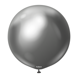 Baloane Mini Jumbo Latex 45 cm, Gri Spatial Cromat, Kalisan 4009