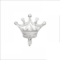 Balon folie MINI coroana Argintie, 37 x 40 cm, FooCA