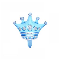 Balon folie MINI coroana Baby Blue, 37 x 40 cm, FooCA