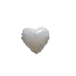 Balon Mini Folie in forma de Inima Alb - 13cm, FooCA