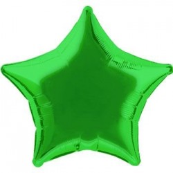 Balon Folie metalizata in forma de Stea Verde, 48 cm, 1buc.